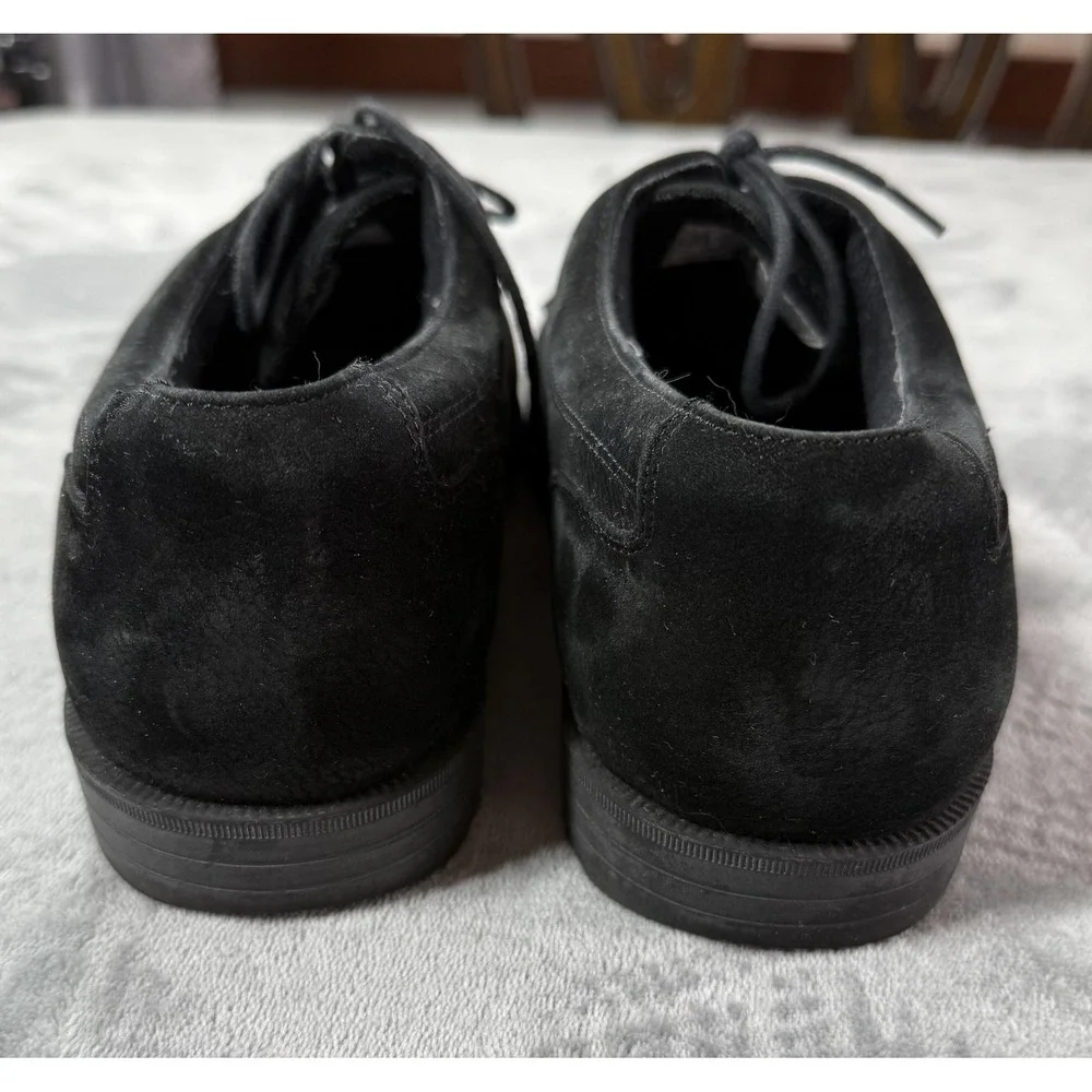 Deer Stags Buck Shoes Mens Size 9.5 Black‎ Leather Suede Oxford Comfort